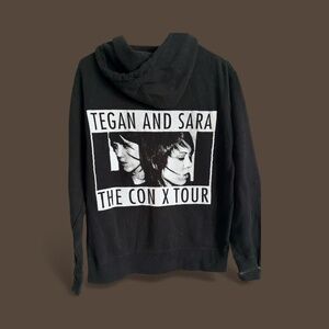 Tegan And Sara Con X Zip Up Hoodie Black Medium